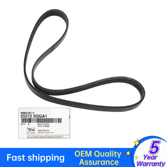 Equipment Manufacturer ( ) 252122GGA1 Ribbed Belt-V for Hyundai and for Kia 2.0L and 2.4L engines (2015-2022).