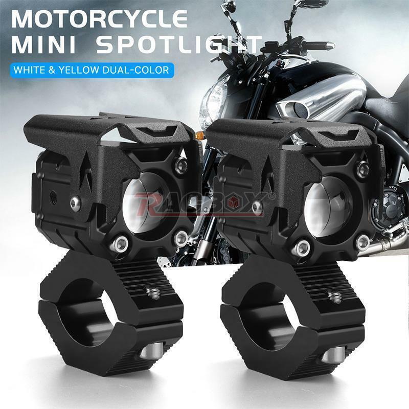 Motorcycle LED Headlight Fog Driving Spot Light auxiliary Lamp Dirt Street Bike