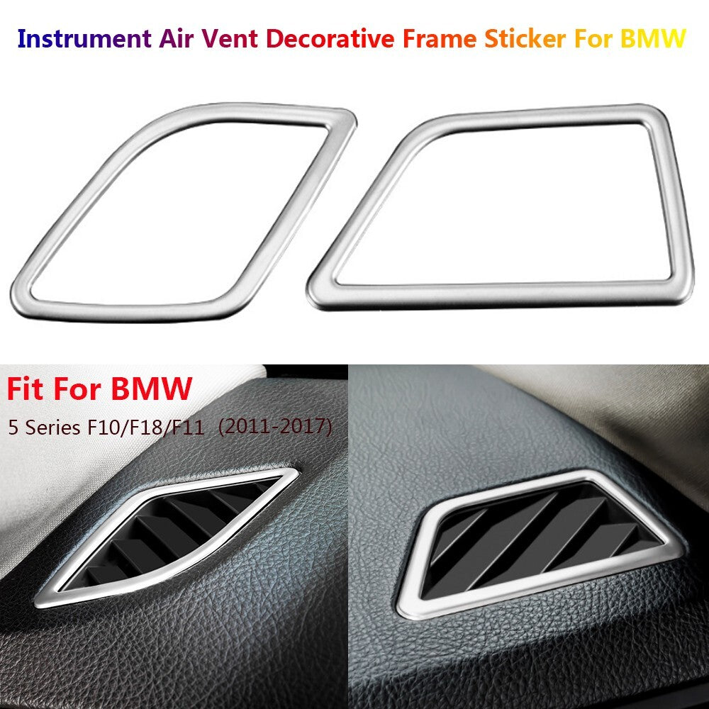 Stainless Steel for BMW 5 Series F10 Car Dashboard Air Vent Outlet AC Cover Trim