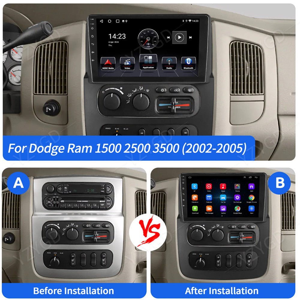 for Dodge for Ram 1500 2500 3500 2002-2005 Stereo Android 14.0 CarPlay Car Radio GPS