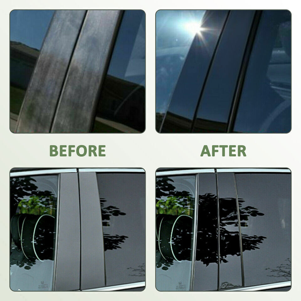 Piano Black Pillar Posts Door Window Molding Strip Trim for Honda Accord 1998-02