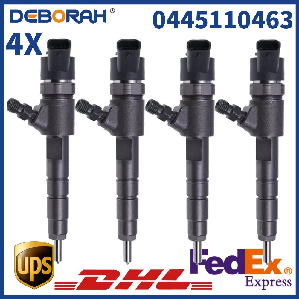 4PCS 0445110463 Fuel Injector Fit for Yanmar 4TNV88C Engine 129A00-53100