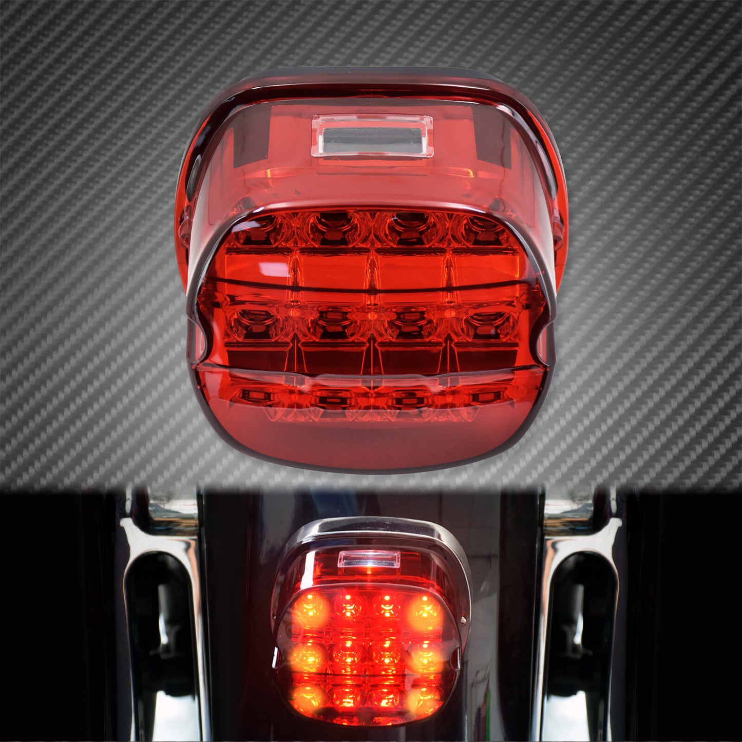 Motorcycle Red Led Brake Tail Light Turn Signal Fit For Dyna Fat Boy Sportster