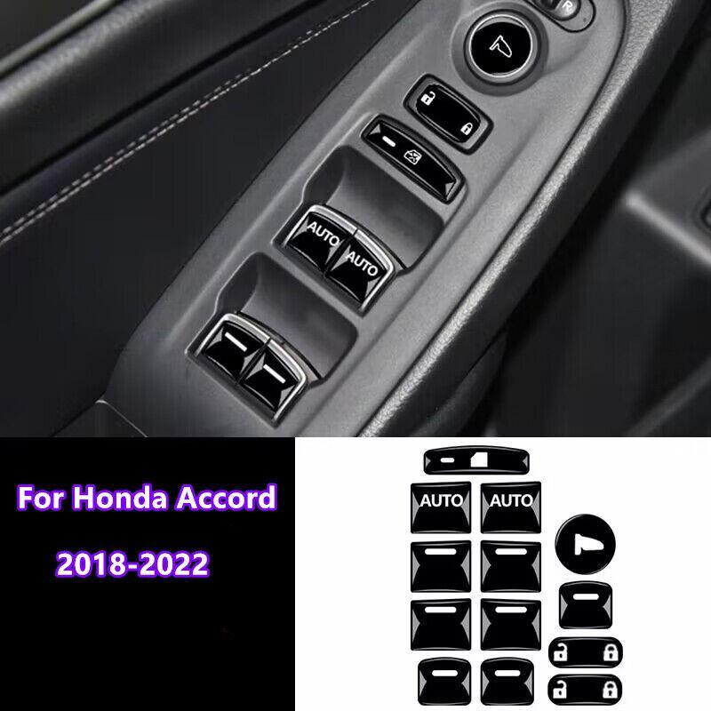 13X Rubber Window Lift Lock Switch Button Trim Cover for Honda for Accord 2018-2022