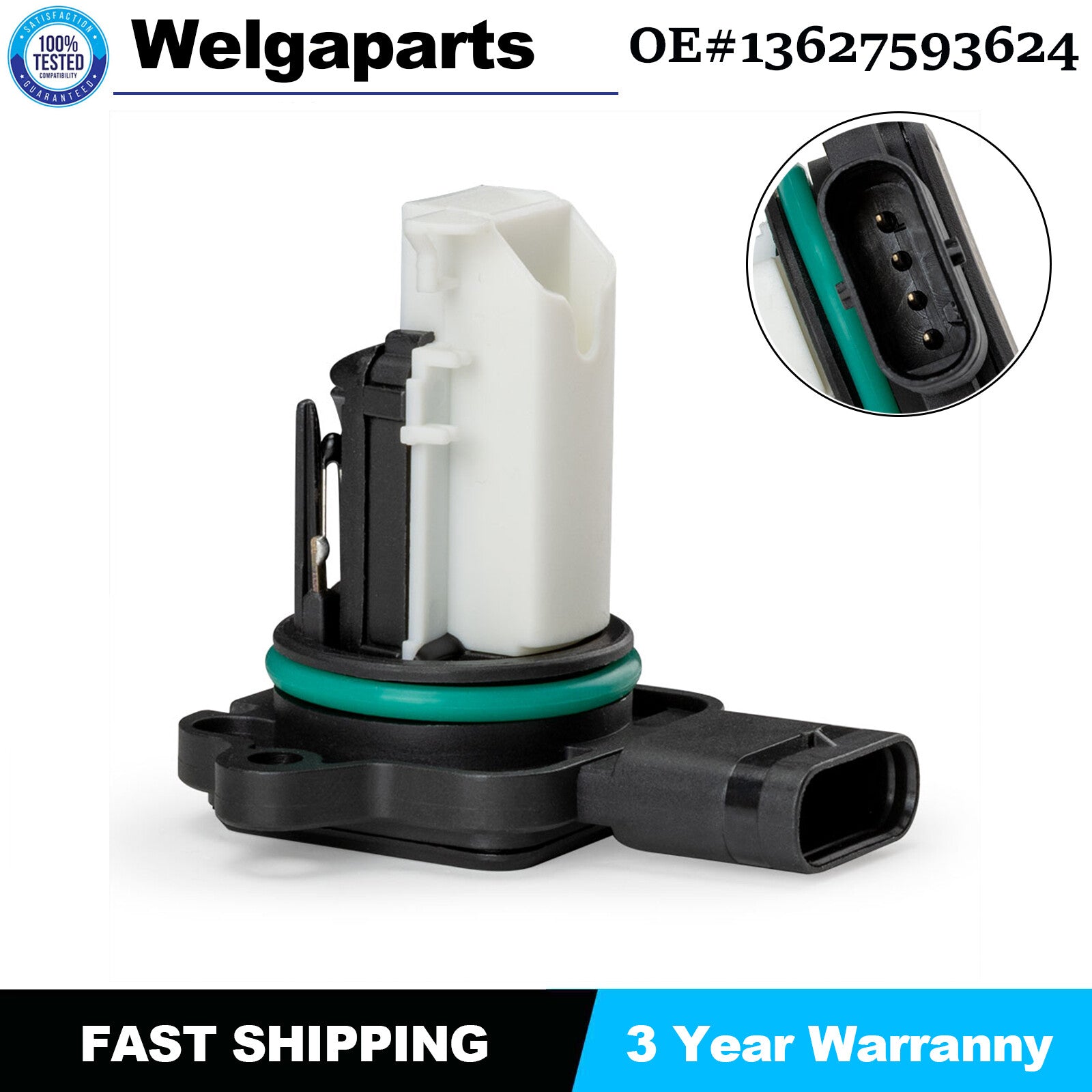 Mass Air Flow Meter Sensor MAF 13627593624 For 10-17 for BMW X3 X4 X5 X6 335i 535i
