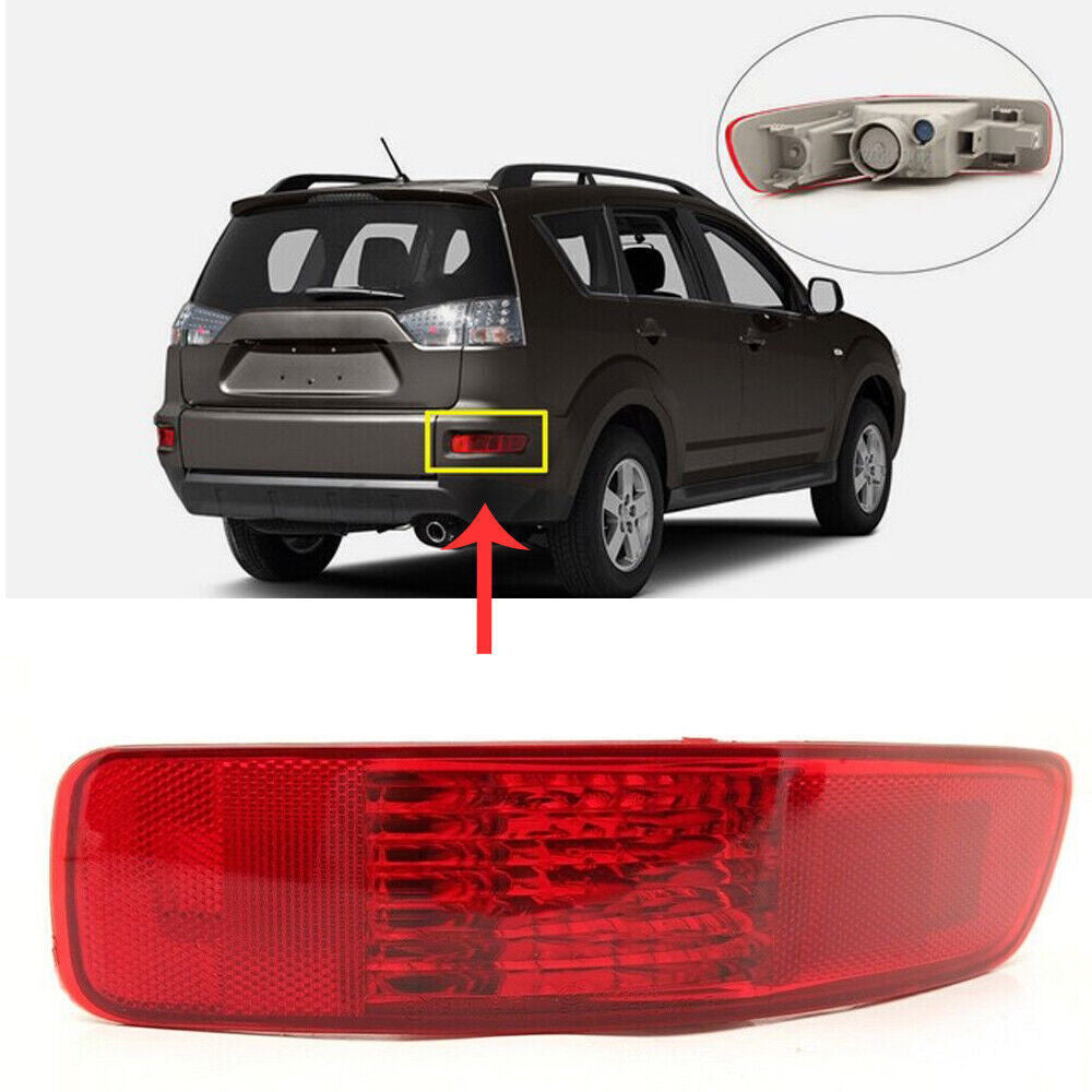 The rear bumper taillight reflector on the right side is for Mitsubishi Outlander 2007-2012.