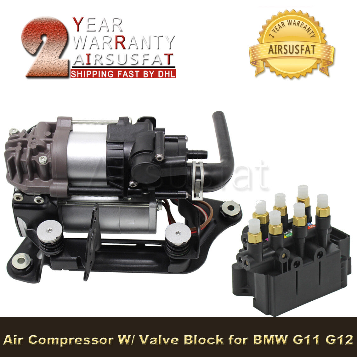 for BMW G11 G12 7 Series Air Suspension Compressor+Vlave Block 16-19 37206884682