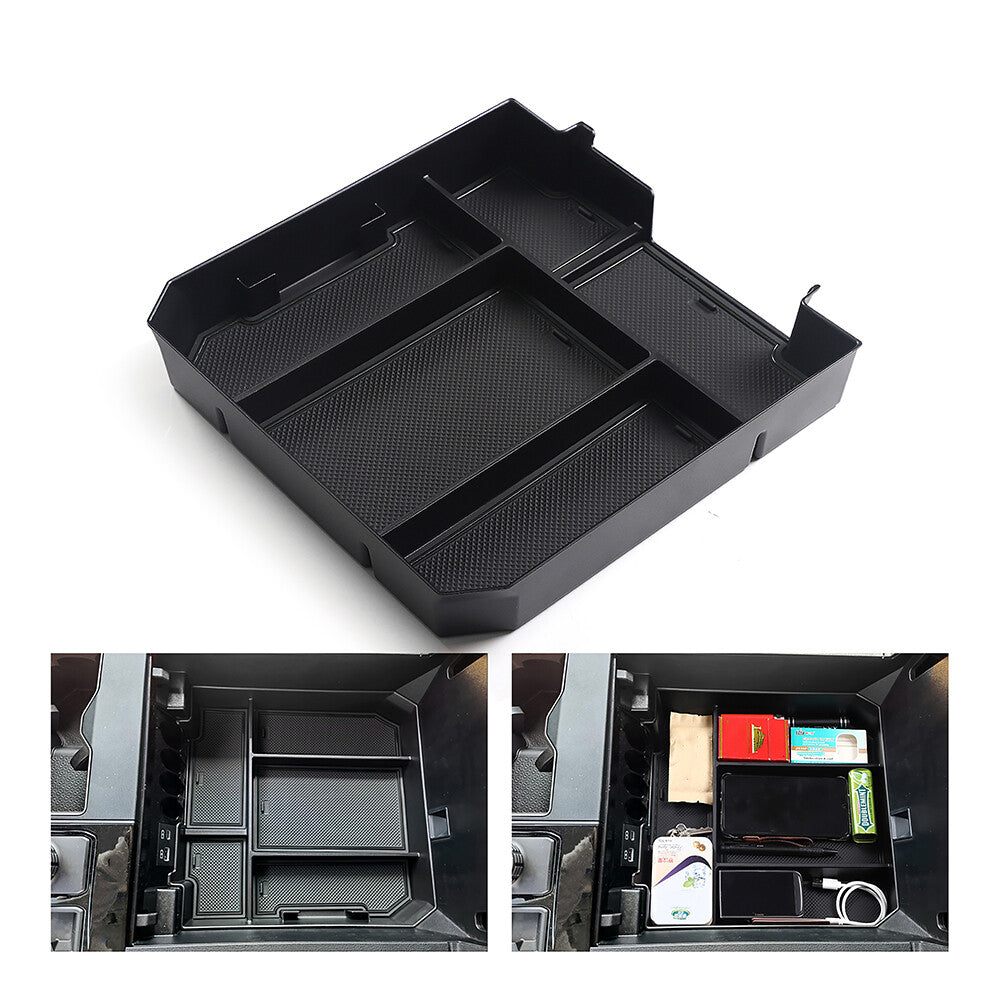 For 2022 2023 for Toyota Tundra Center Console Tray Interior Armrest Storage Box
