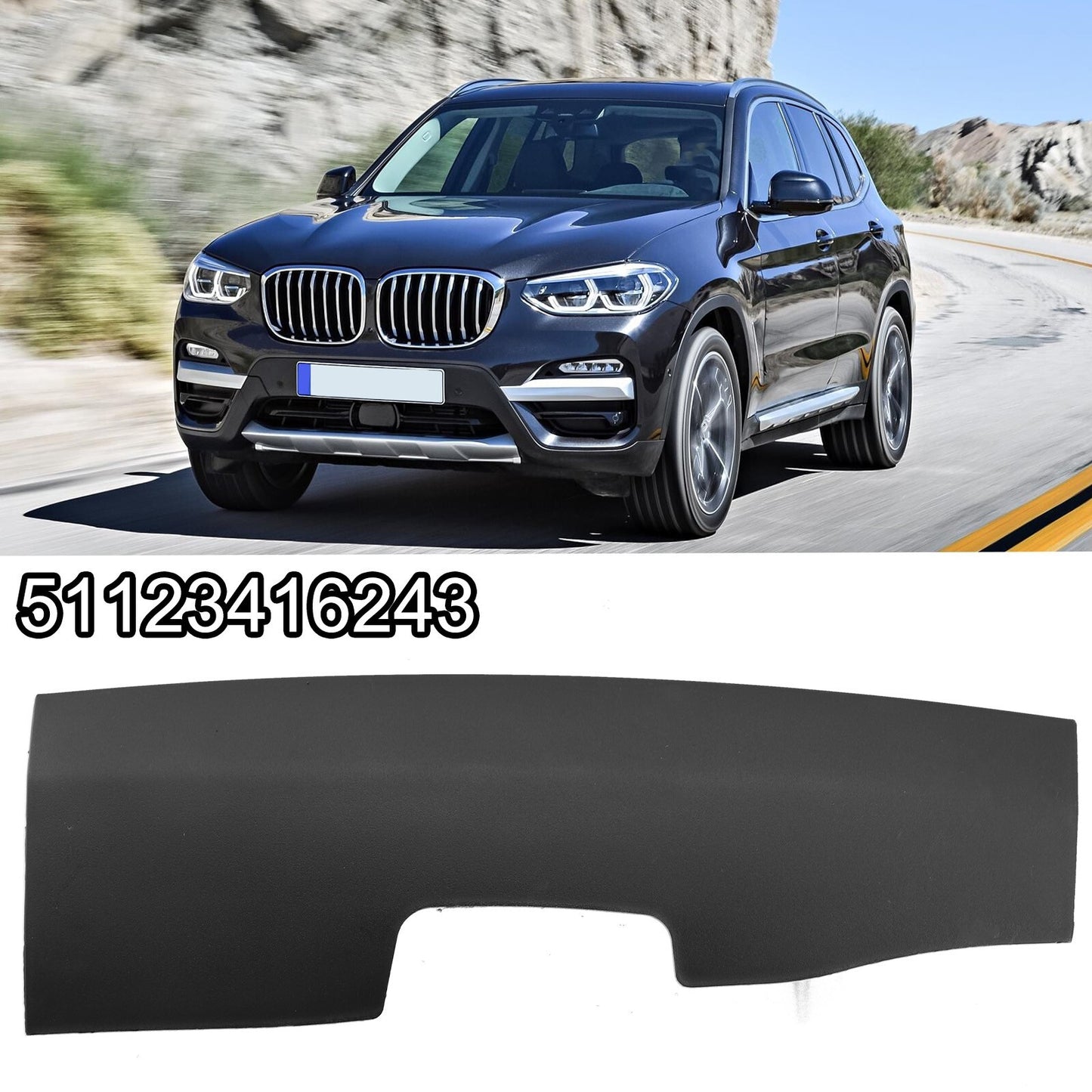 Rear Bumper Tow Bar Hole Cover Cap For E83 X3 2006-2010/51123416243/Plastic