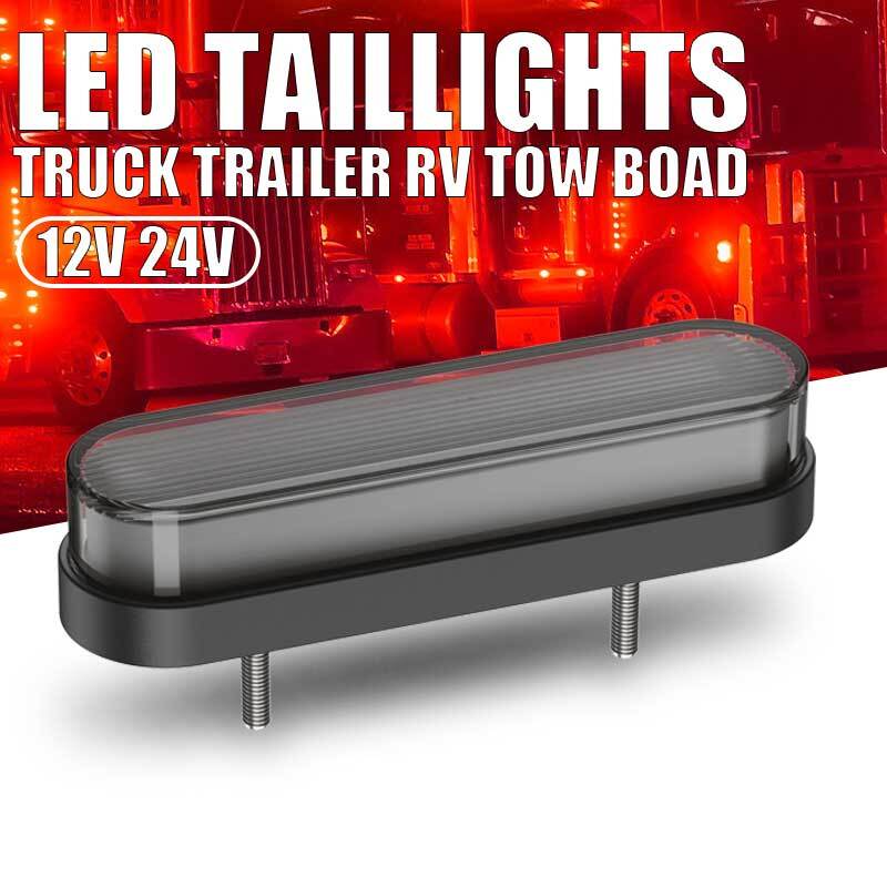 Universal Motorcycle Rear Brake Tail Light Red 24 LED for ATV UTV Dirt Pit Bike