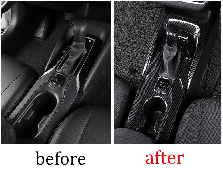 Car For 19-22 for Toyota for Corolla Carbon Fiber Central Console Gear Shift Frame Trim