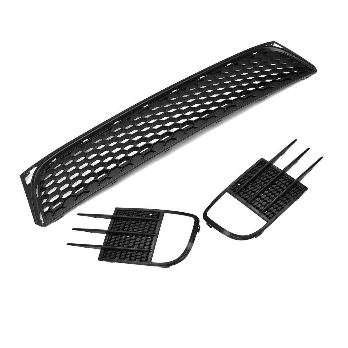 3-piece front bumper grille lower trim cover for 2009-2013 for Volkswagen for Golf GTI MK6 (Honeycomb)