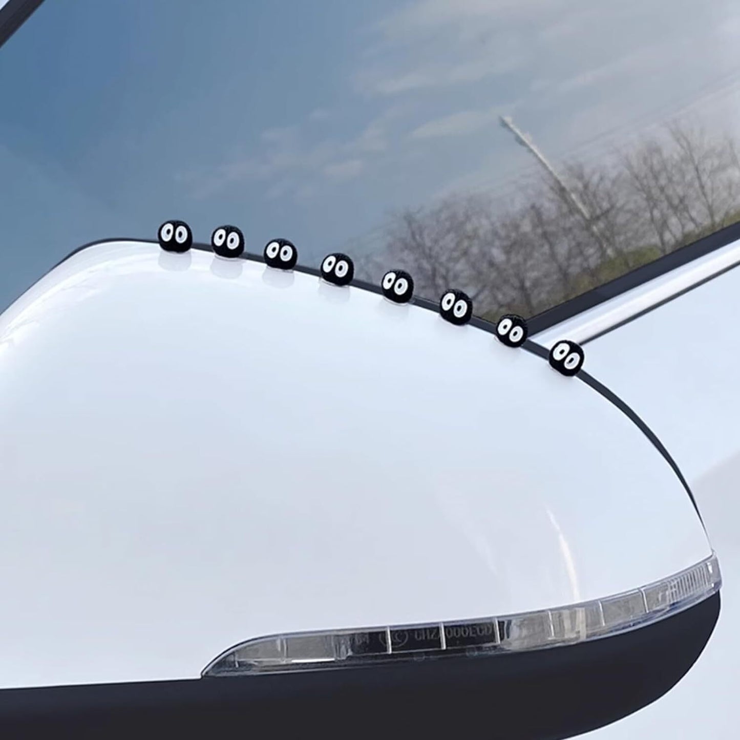 5Pcs Cute Soot Sprites Car Rearview Mirror Accessories Car Interior Decoration