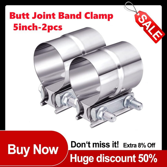 5-inch stainless steel car exhaust muffler clips, 2-piece exhaust belt clip set