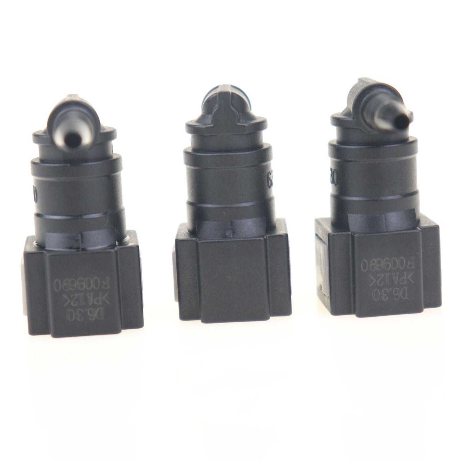 3-Piece Elbow 90-Degree Nylon Fuel Line Quick-Connect Release Hose 6.30mm SAE 1/8