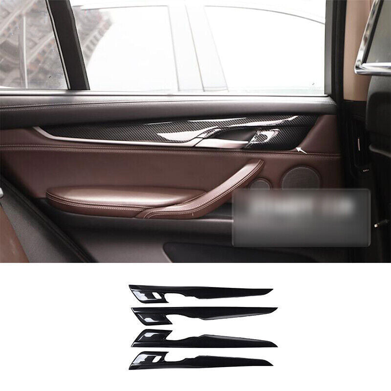 for BMW X5 F15 2014-2018 ABS Carbon Fiber Inner Door Panel Molding Trim Cover 2X