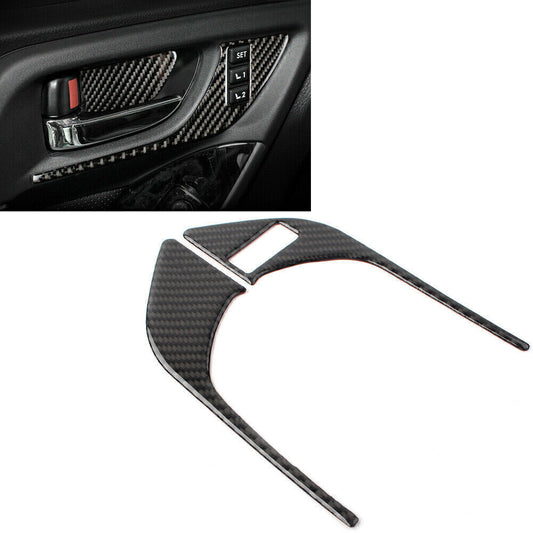 Carbon Fiber Inner Door Handle Sticker Trim Cover for Subaru Forester 2013-2018
