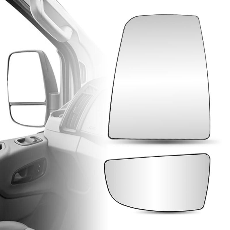Mirror Glass Upper+Lower Driver Left Side LH fit for Ford Transit Van 150 350 HD