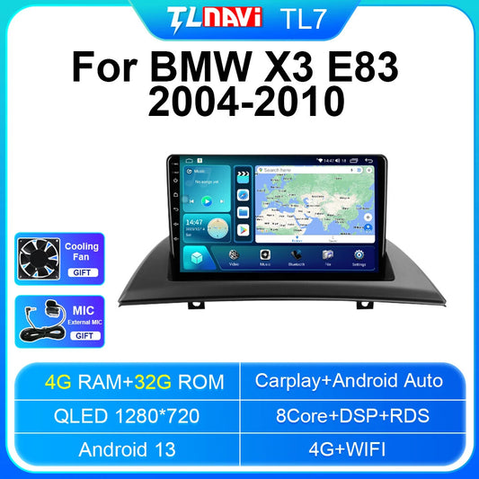 Android Auto Car Radio Screen for BMW X3 E83 2004-2010 CarPlay GPS Video Player