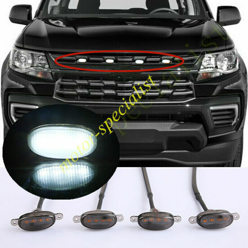 for Chevrolet Colorado 2021-2024 Style Grill LED white Marker Light Kit