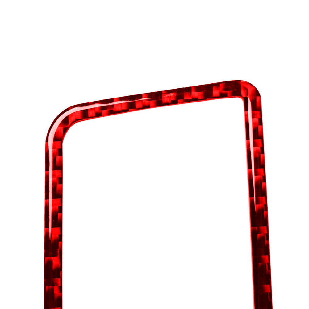 Red Carbon Fiber Interior Rear Air Vent Outlet Cover Trim for Audi Q7 2016-2019