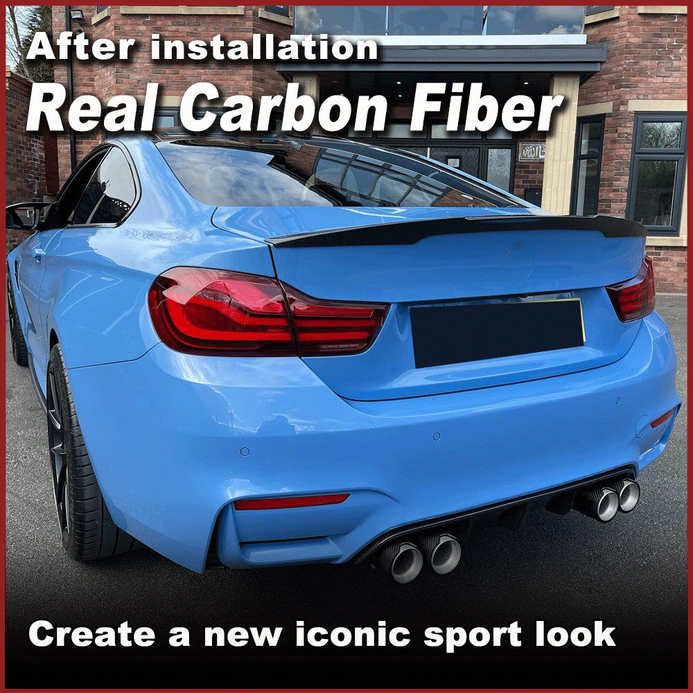 Fit for BMW M4 F82 Coupe 2014-2019 REAL Carbon Rear Trunk Boot Lip Wing Spoiler