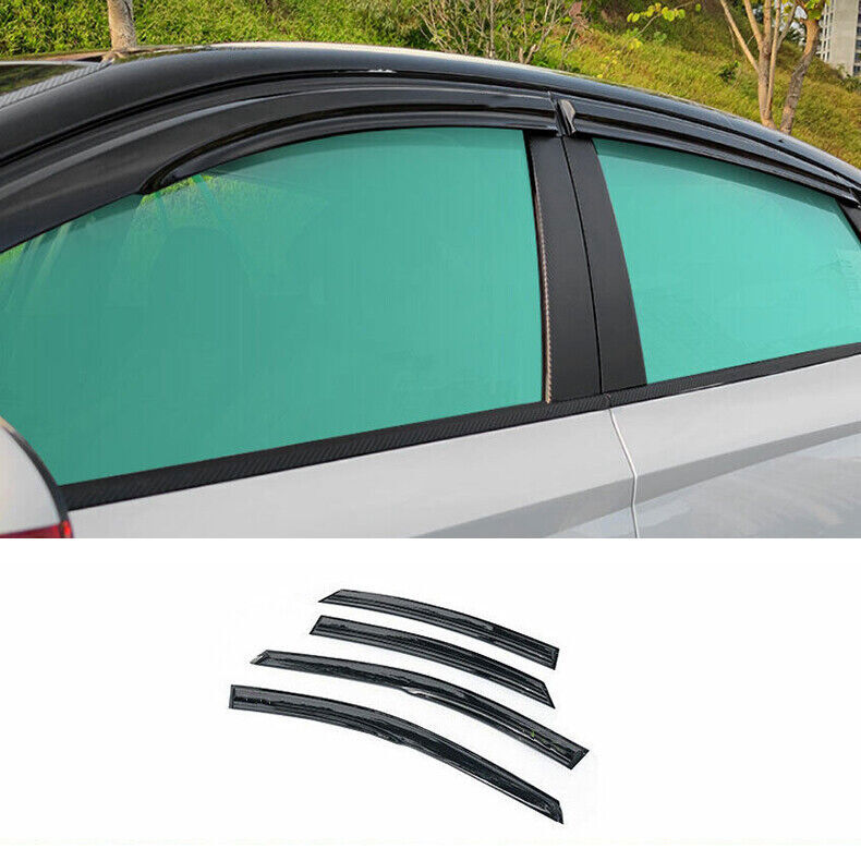 4x for Hyundai Sonata 2020-23 Black Window Visor Vent Shade Sun Rain Guard Trim