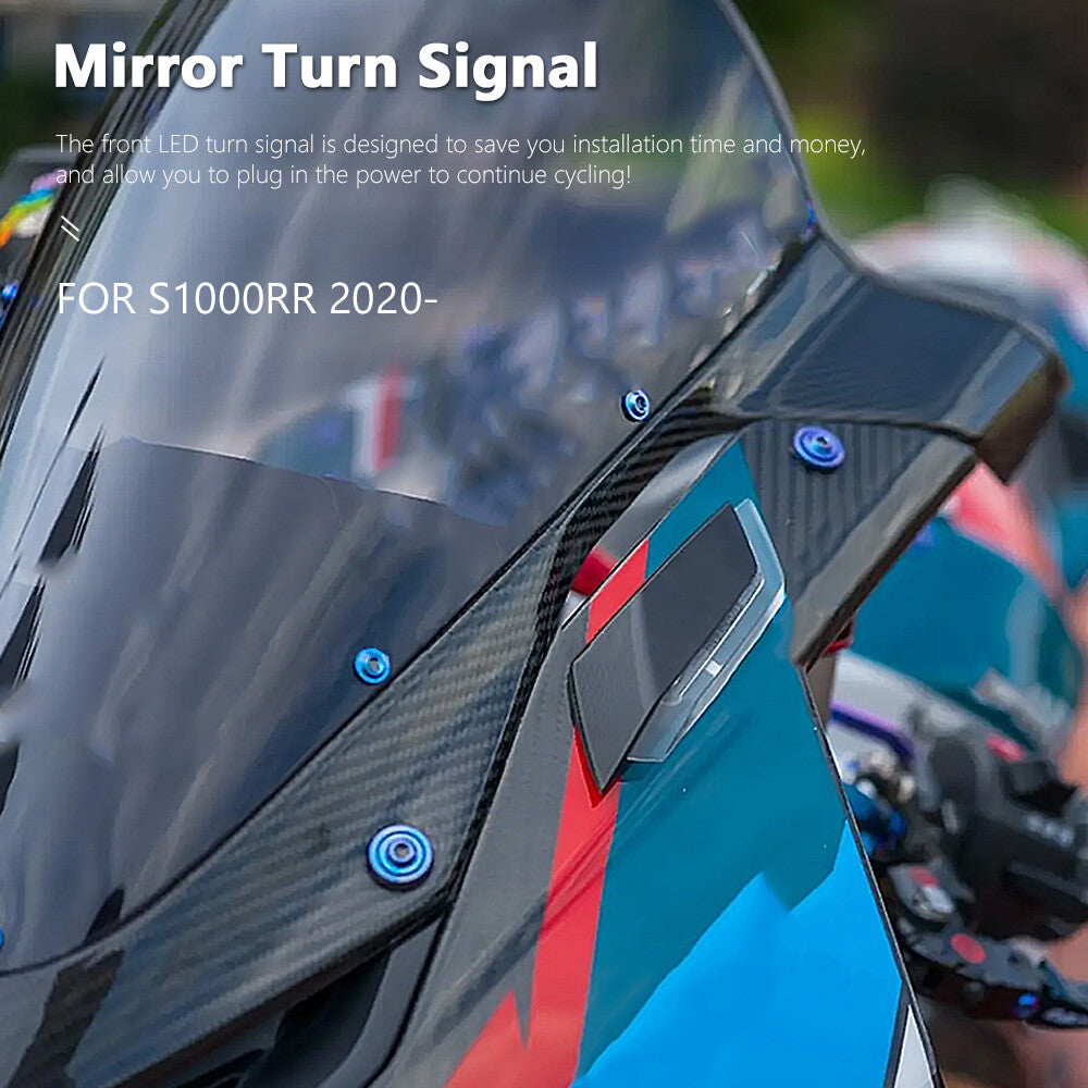 A Pair LED Front Flasher Turn Signals Indicator Flashing Lights for BMW S1000RR