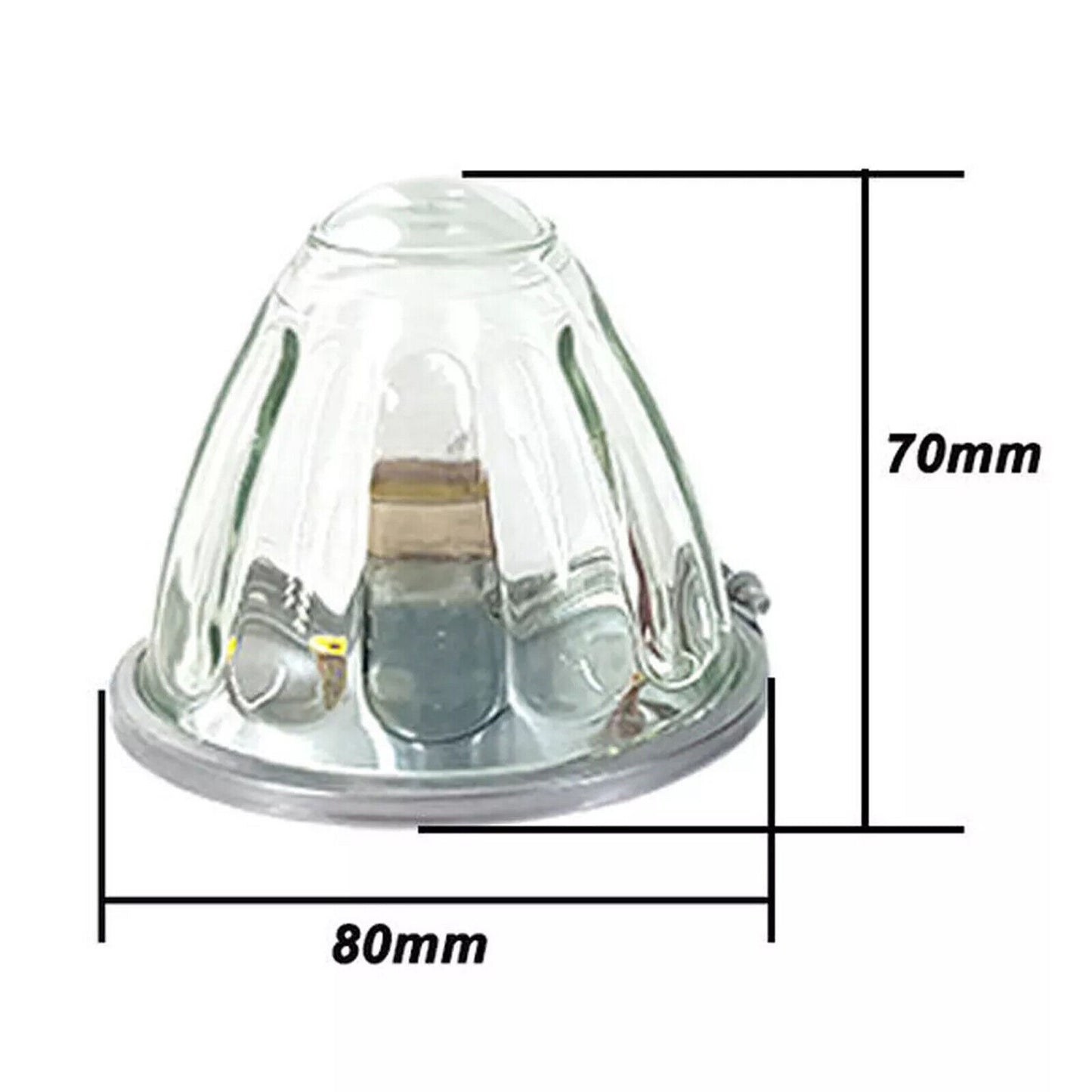 Lightweight Clear Glass Lens Light Kit 1156 1-Line Incandescent Watermelon LED Bulb