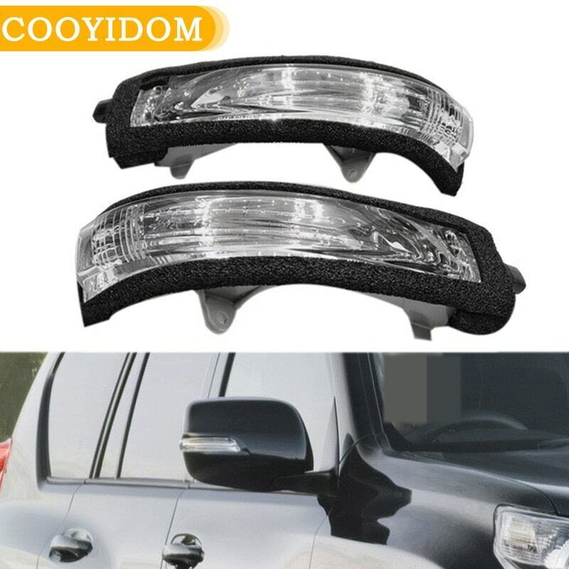 Pair for Toyota for Land Cruiser 2012-2015 Rearview Mirror LED Turn Signal Lamp