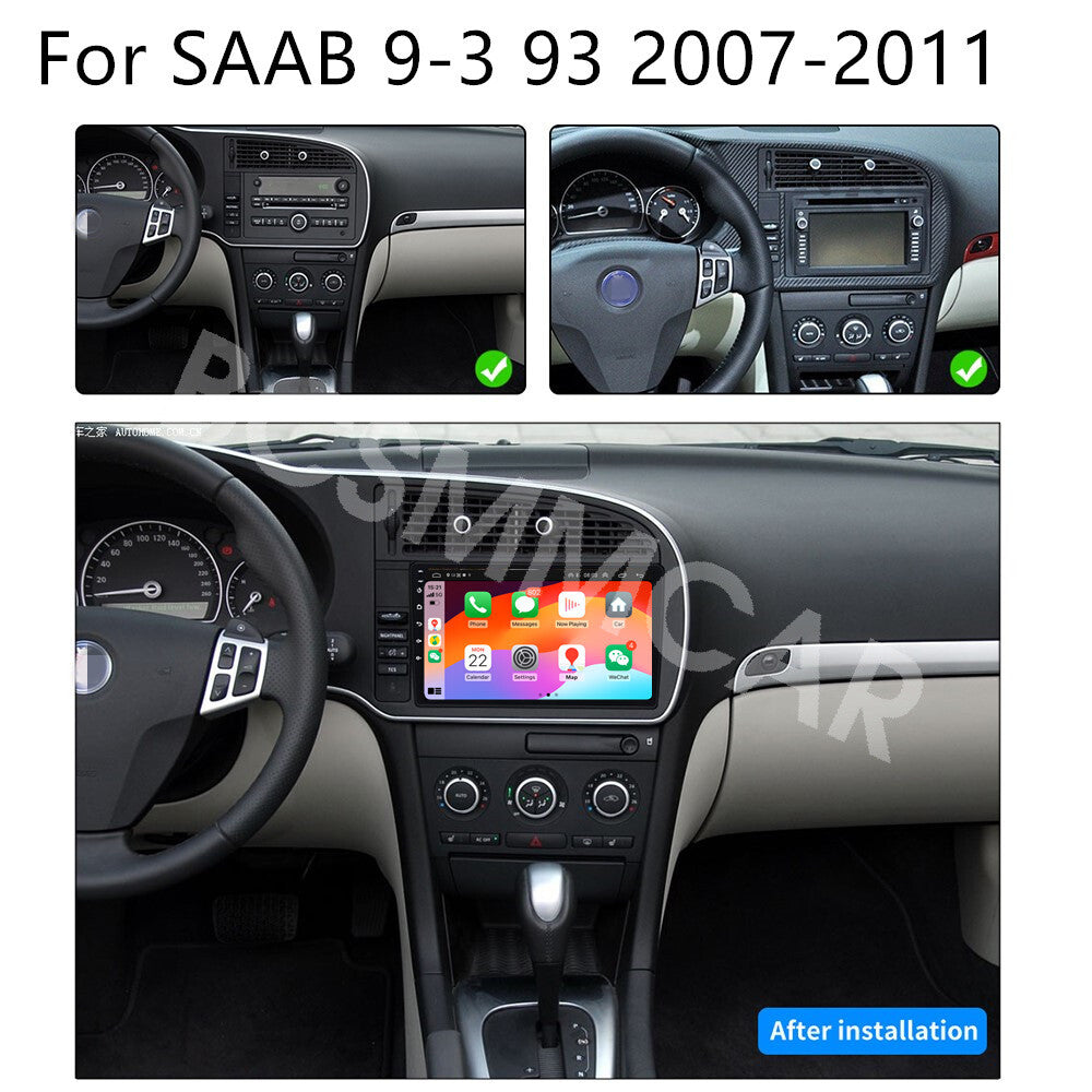 Fit for SAAB 9-3 2007-2011 Car Stereo Radio Android MP5 Player For CarPlay DAB+