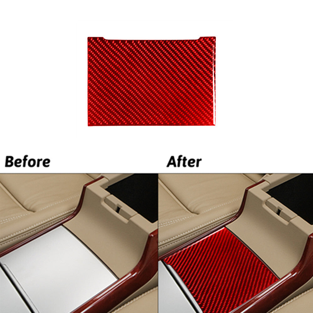 Red Carbon Fiber Inner Cup Holder Cover Sticker Trim for Hyundai Azera 2006-2011