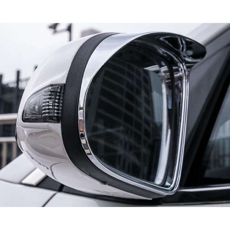 for Hyundai Kona 2018-2022 Chrome Rearview Mirror Rain Guard Eyebrow cover Trim