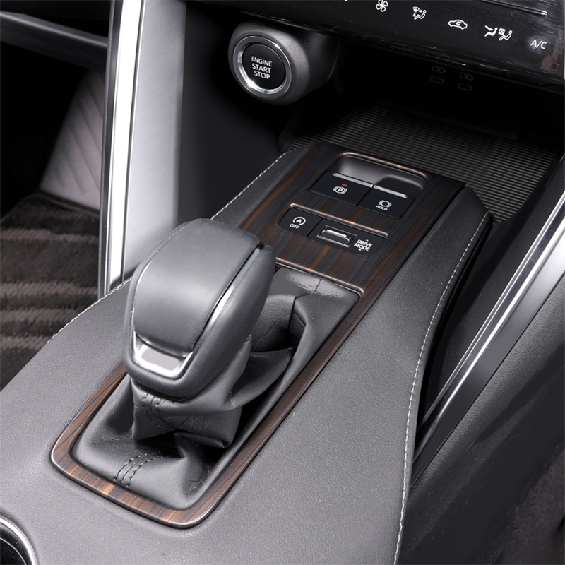 Peach Wood Grain Inner Gear Shift Panel Cover Trim for Toyota Venza 2021-2023