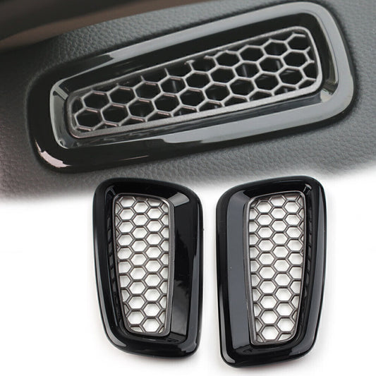 2x Black Honeycomb Inner Dash Side Air Vent Cover for Honda for Civic 11th 2022 Up