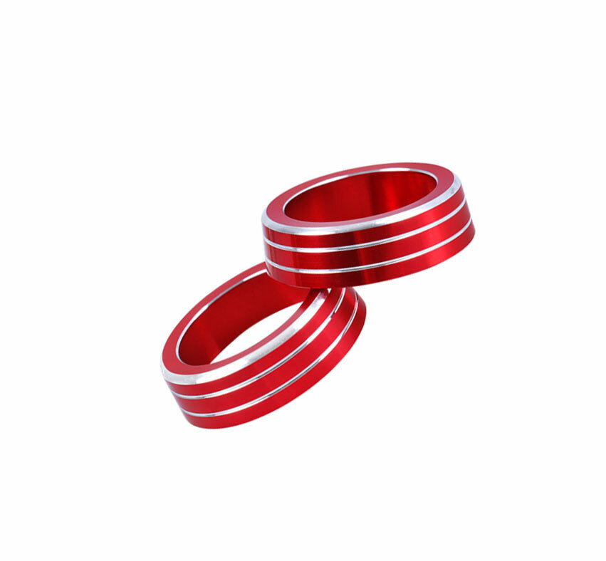 for Honda for Civic 10Th 16-20 Red Aluminum Console AC Button Control Ring Trim