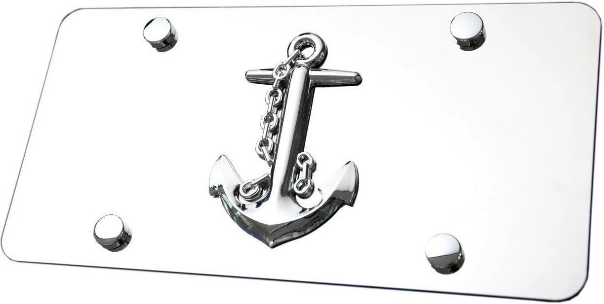 Bonnet rear license plate frame cap, rear trunk boot chrome anchor  for ford