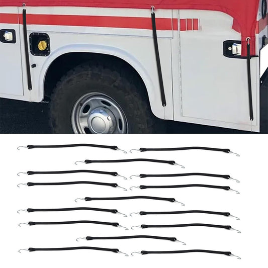 21 Heavy Duty Rubber Tarp Straps Tie Down Cords With Hooks