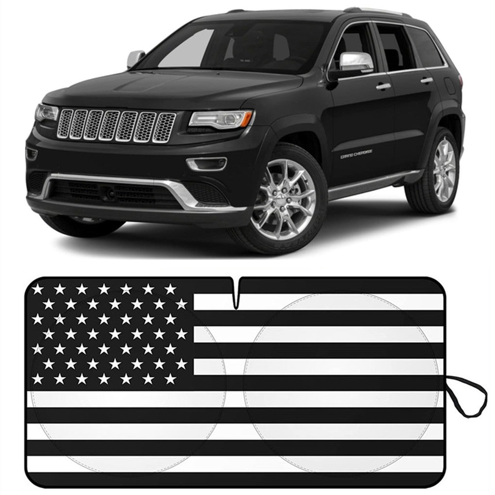 For 11-23 for Jeep Grand Cherokee Windshield Sun Shade US Flag Reflective UV Cover