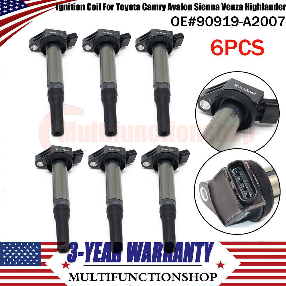 6-Piece Ignition Coil for Toyota for Camry , Rav4, for Sienna , Venza, for Lexus ES350, RX350 3.5L V6