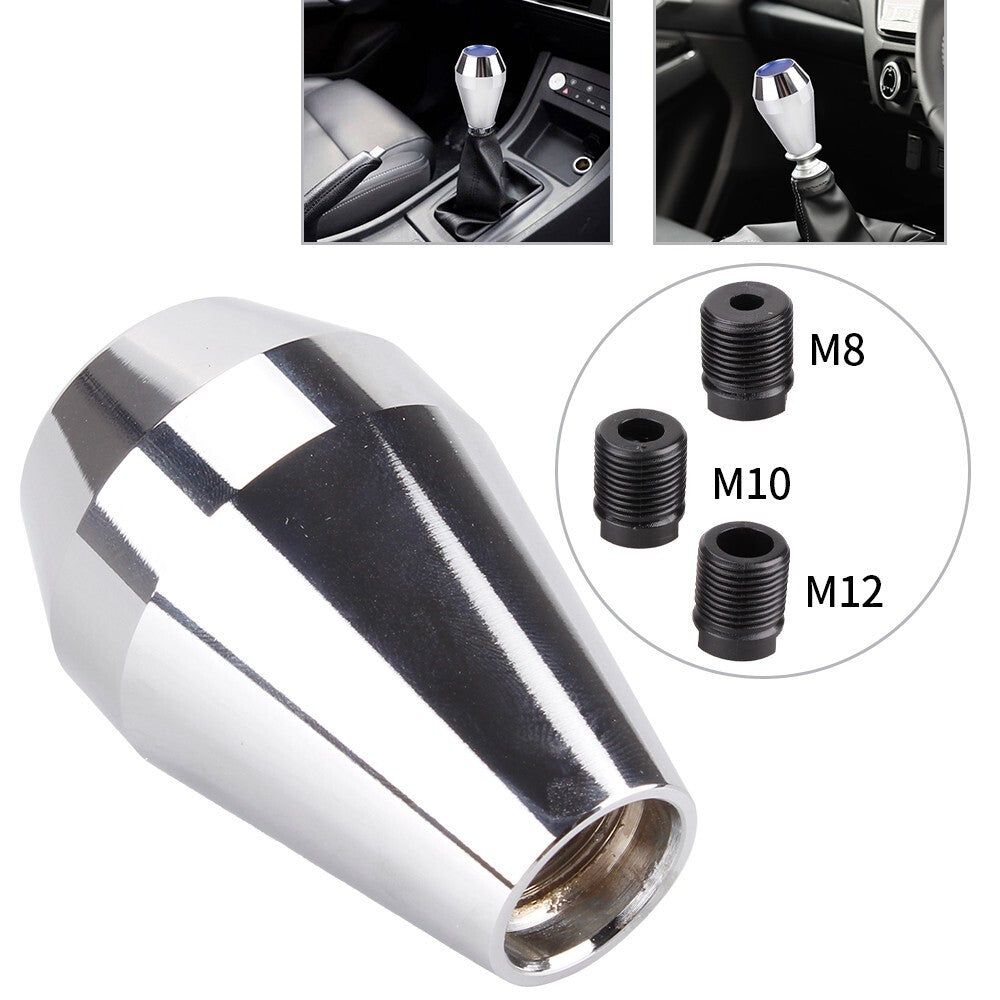 Universal Chrome Aluminum Manual MT Diamond Shape Gear Shift Knob