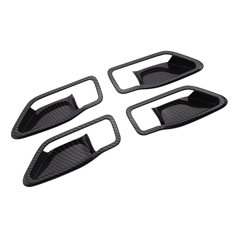 4PCS Carbon Fiber Inner Door Handle Frame Cover Trim for Toyota for Avalon 2019-2020