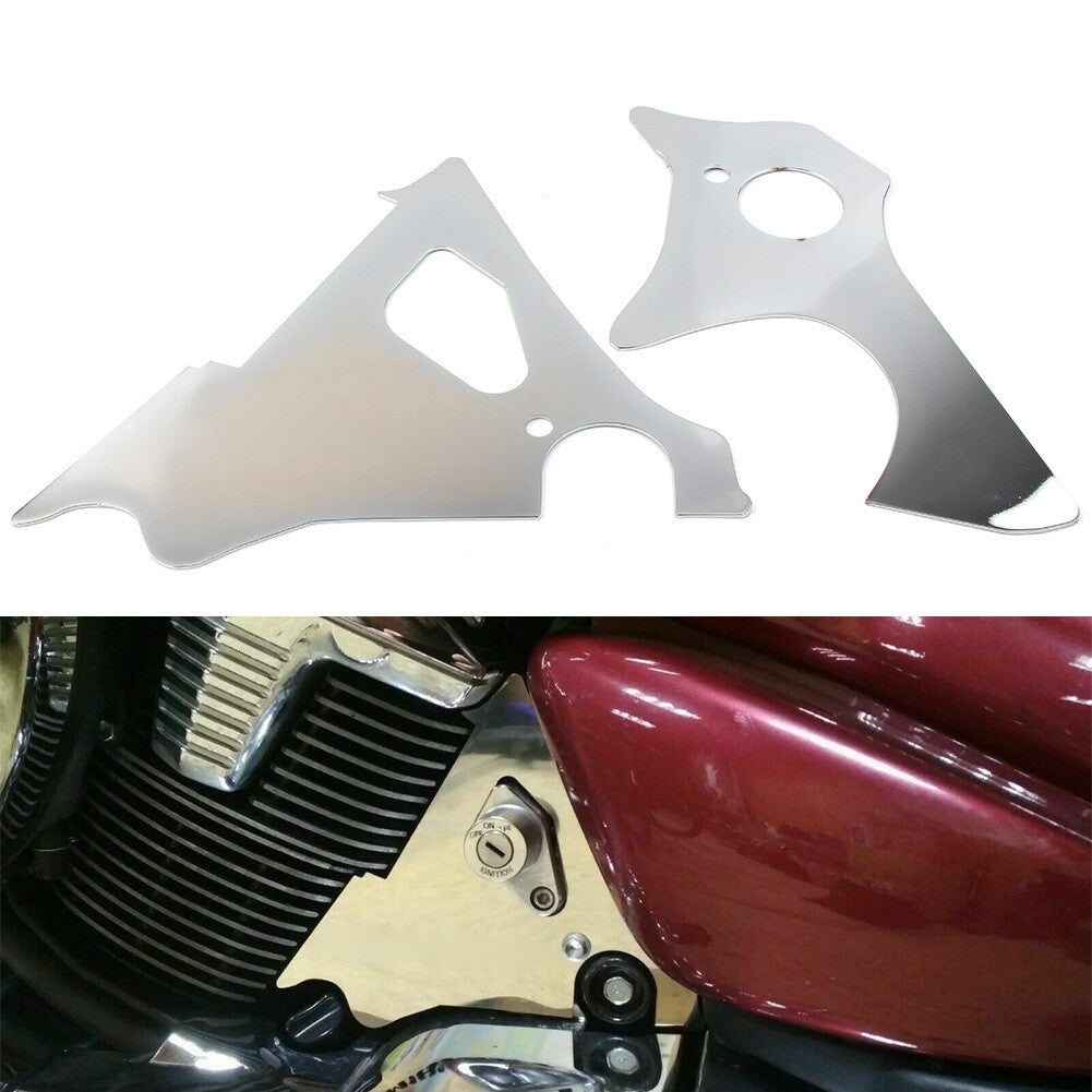 Engine Side Covers Frame Fillers Keyhole 2x for Suzuki BOULEVARD M109R Chrome