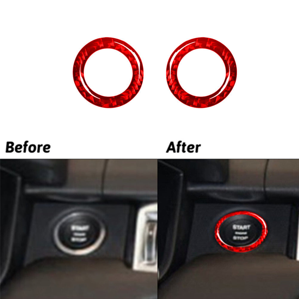 2X Red Carbon Fibre Ignition Glove Box Switch For Land for Range Rover Sport 2014-17