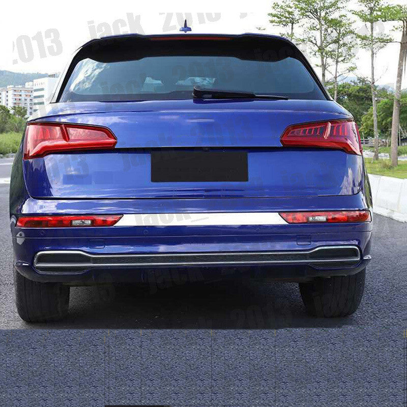 for Audi Q5 2018 2019 2020 2021-2023 stainless Rear Bumper Protector Strip Trim