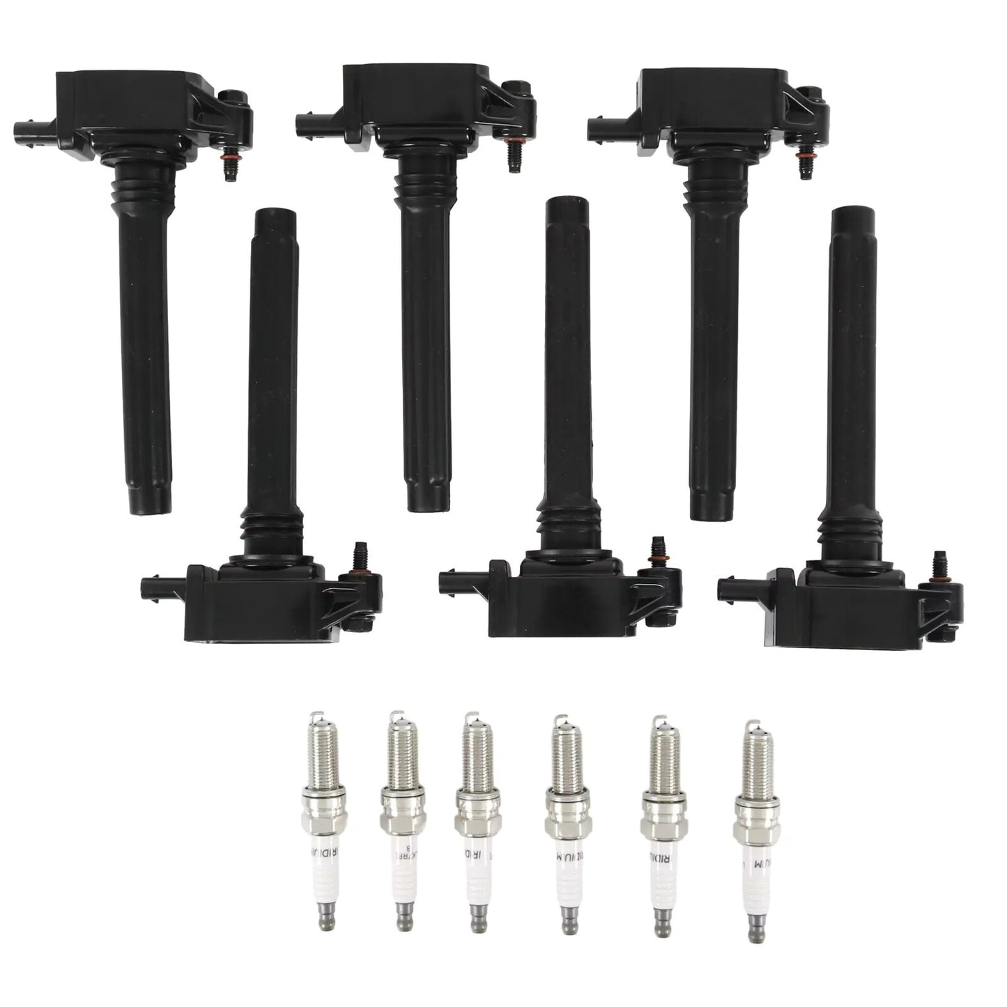 for Dodge for Jeep 6PCS Ignition Coil  Iridium Spark Plug for Chrysler