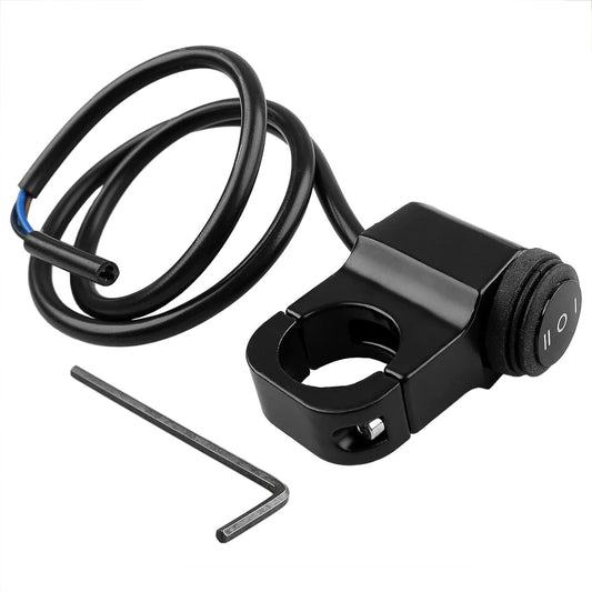 12V 3 Position Waterproof Motorcycle ATV Handlebar Headlight Switch 7/8 22-23mm