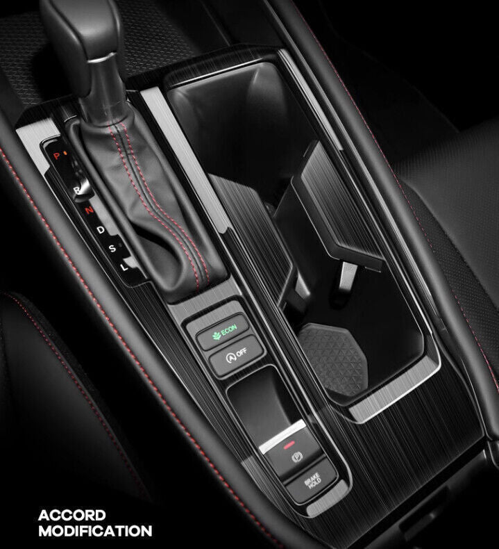 for Honda Accord 11th 2023-2024 Black Titanium Console Gear Shift Panel Decorate