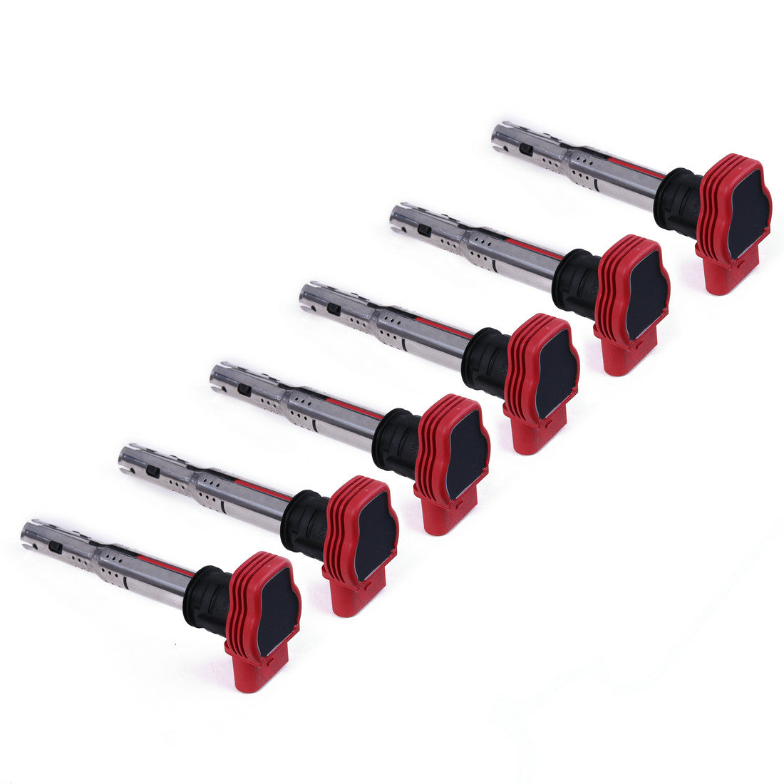 6 red ignition coils suitable for Audi for A4 , for A5 , for A6 , for A8 , Q5, and for Volkswagen Touareg 06-13 06E905115E