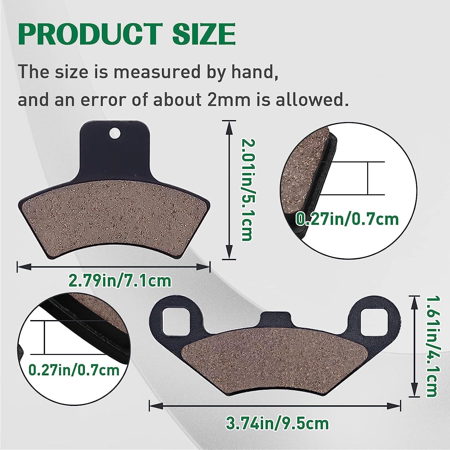 Brake Pads for Polaris Sportsman 500 400 335 Scrambler 400 500 Magnum 325 500